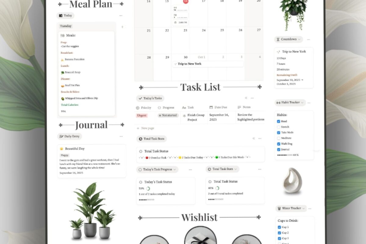 🕯️ 🎀 That Girl Aesthetic Notion Life Planner Schedule | 2026 efficiency hack