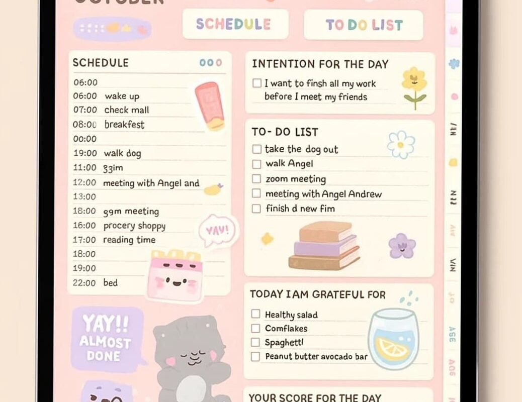 🤍 ✨ That Girl Daily Planner – Ultimate Routine & Schedule Template | dream life manifestation