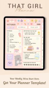 🤍 ✨ That Girl Daily Planner – Ultimate Routine & Schedule Template | dream life manifestation