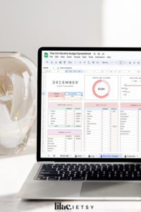 🌿 ☁️ That Girl Monthly Budget Template | Expense Tracker & Planner | ultimate printable checklist