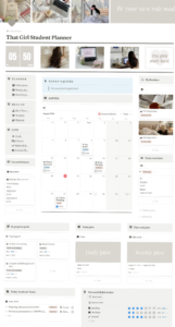 📝 📅 That Girl Student Planner | Aesthetic Notion Dashboard for Life Planning | game-changing digital system