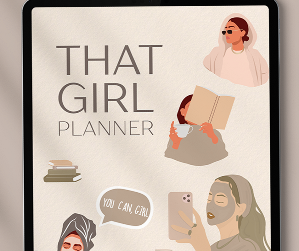 💎 💎 THAT GIRL Undated Digital Planner – Daily, Weekly, Monthly for Goodnotes | stay inspired all year long