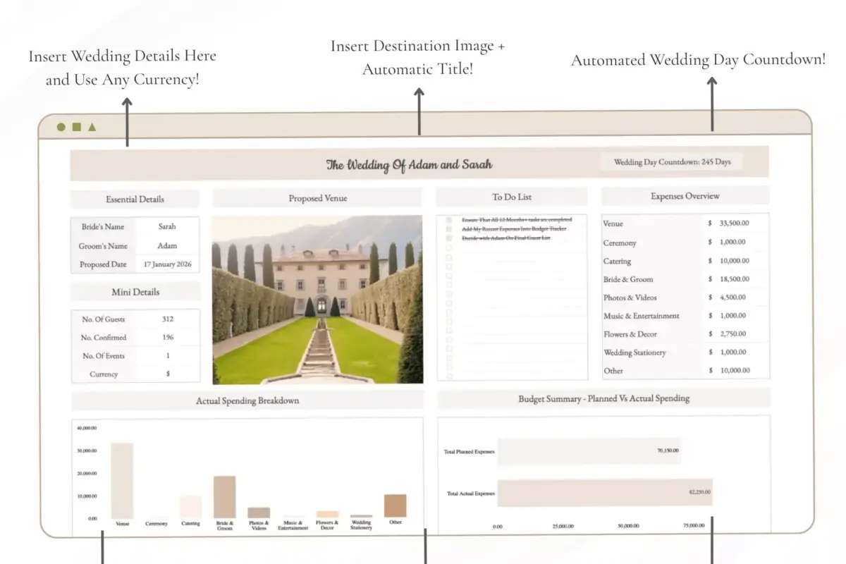 🖇️ 📊 The Ultimate Wedding Master Planner™ | Dream Wedding Design | dream life manifestation
