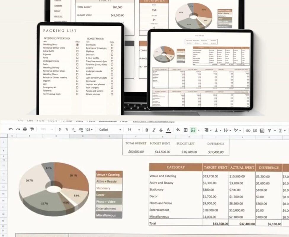 The Ultimate Wedding Planner Google Sheets Template for Seamless Prep — 🪄 🎨 romanticize your routine