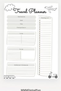 🌿 🤍 Travel Planner Digital Download/Printable | Creative Design for Adventurous Souls | stay inspired all year long