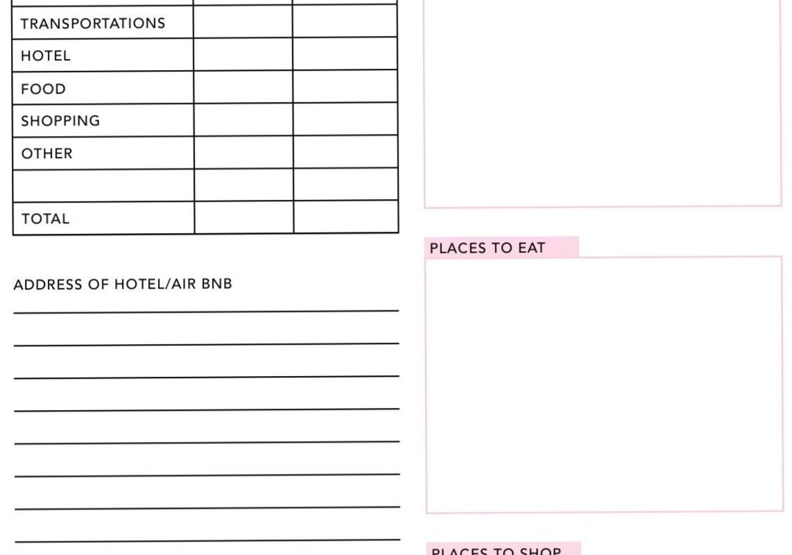 📍 🌈 Travel Planner Printable | Organize Your Vacation with Goodnotes | romanticize your routine