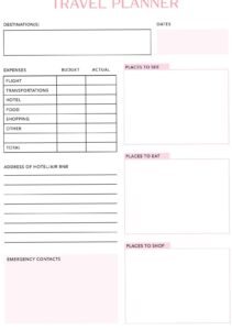 📍 🌈 Travel Planner Printable | Organize Your Vacation with Goodnotes | romanticize your routine