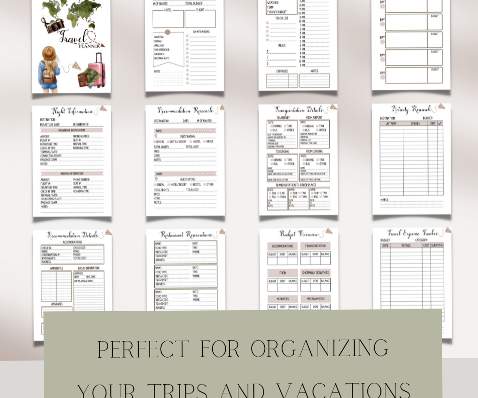 🍰 🍰 Travel Planner Template & Itinerary | Payhip | no-stress tracker