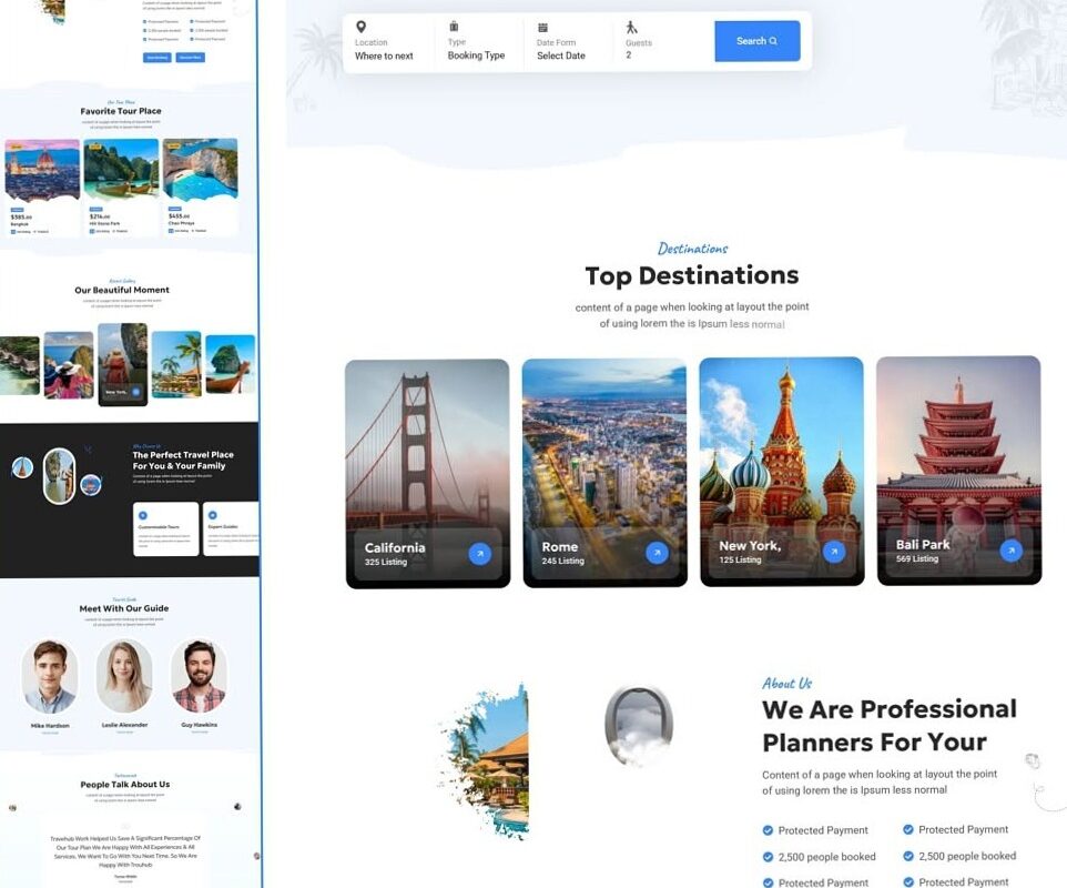 Travhub – Modern Travel Booking Template for Designers — 📁 🖇️ secret to staying productive