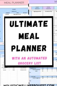 🖇️ 📝 Ultimate Meal Planner & Auto Grocery List Template | romanticize your routine