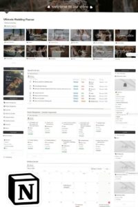 🍰 💌 Ultimate Notion Wedding & Honeymoon Planner Template | game-changing digital system