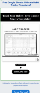 🤍 🕯️ ultimate printable checklist: Free Google Sheets Habit Tracker Templates | Essential Planning Guide