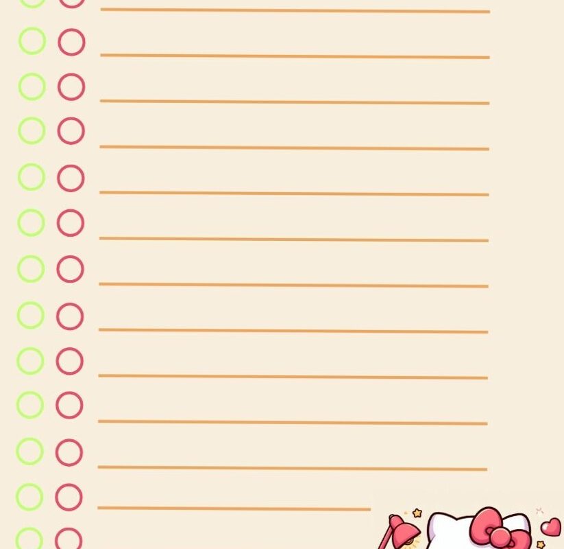 🪄 🪄 ultimate printable checklist: Hello Kitty Checklist — Digital Planner Todo List