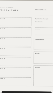 📍 🪄 ultimate printable checklist: Minimalist Travel Planner for Busy Parents