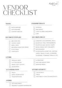 🖌️ 🪄 ultimate printable checklist: Stress-Free Wedding Vendor Checklist & Creative Assets