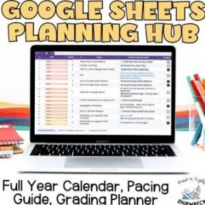 📁 🖇️ Ultimate Teacher Planning Hub Google Sheets Editable Digital Planner Calendar | dream life manifestation