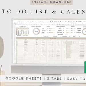 Ultimate To-Do List Template for Google Sheets & Excel — 🎀 ☁️ secret to staying productive