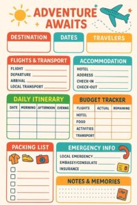 🎨 📍 Ultimate Travel Planner & Journal: Track Vacations with Style | no-stress tracker