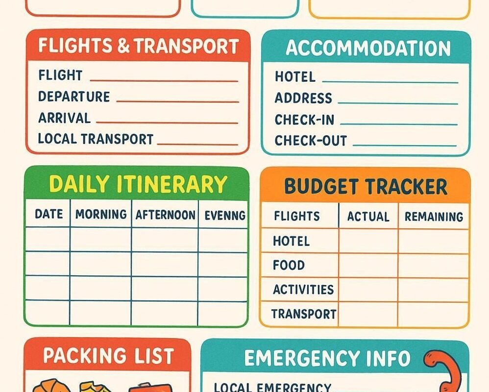 🎨 📍 Ultimate Travel Planner & Journal: Track Vacations with Style | no-stress tracker
