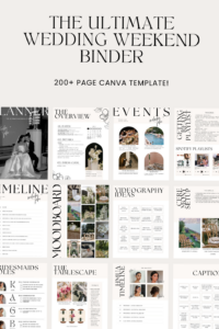 👰 💍 Ultimate Wedding Weekend Planning Binder | 200+ Page Canva Template | stay inspired all year long