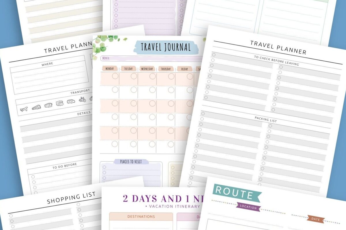📅 📁 Vacation Itinerary Templates for Digital Design & Planners | seamless organization hack