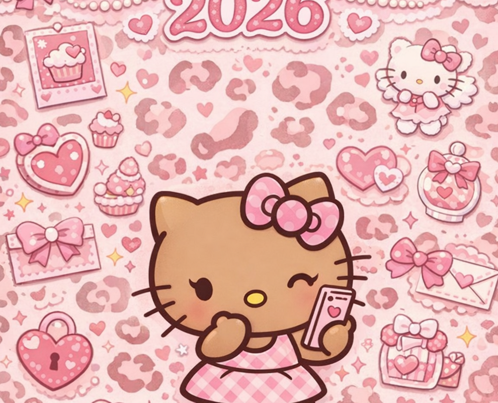 🎨 🖌️ Vision Board 2026 Hello Kitty Digital Design Planner | dream life manifestation