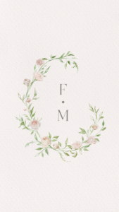 Watercolor Roses Wedding Logo Design — 🎀 🤍 stay inspired all year long