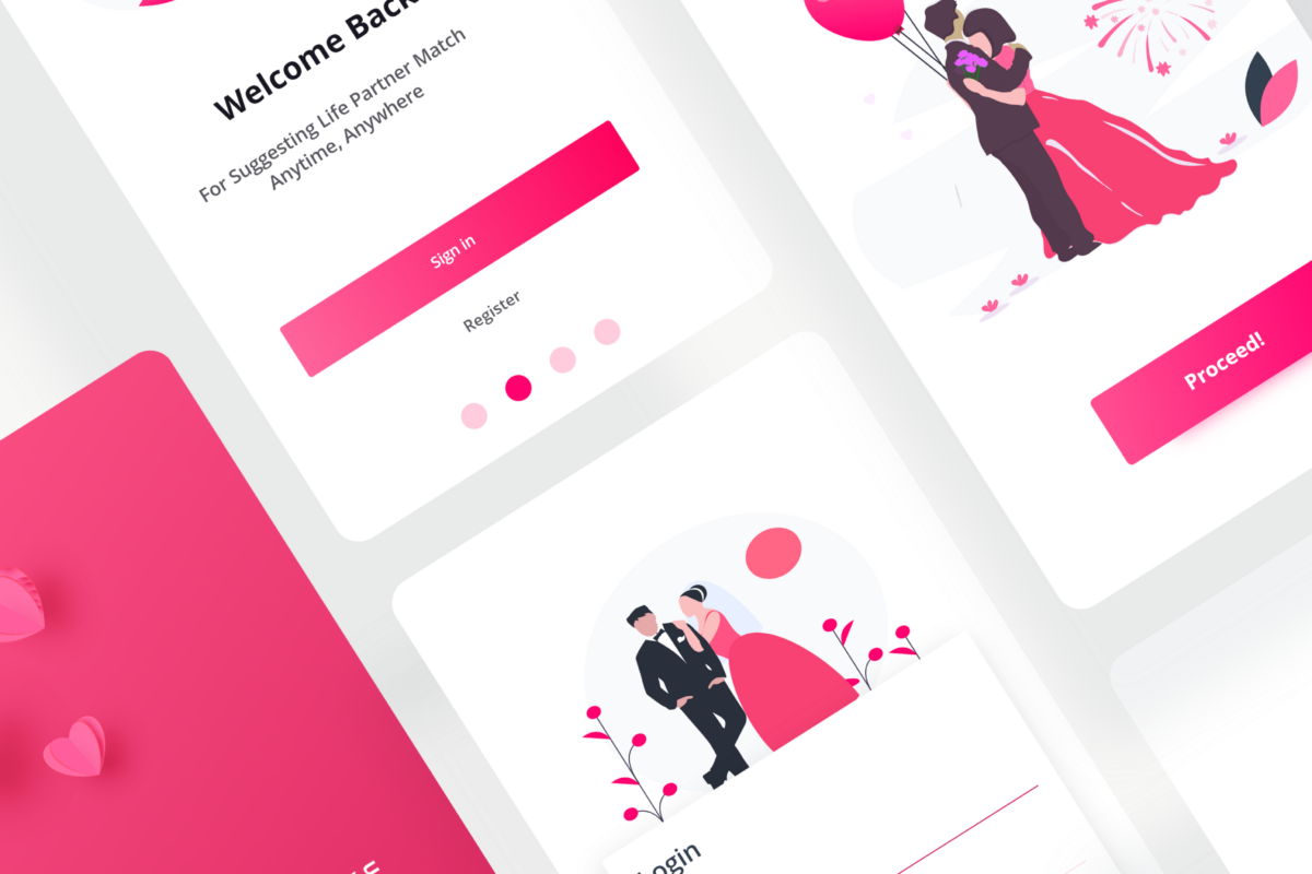 Wedding Login App UI Design Concept for Planners — 📌 📝 romanticize your routine