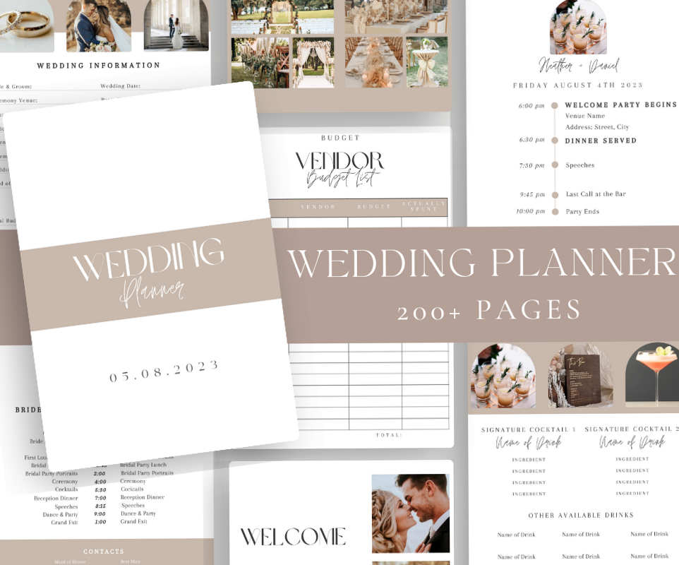 💎 🌈 Wedding Planner Binder & Printable Template | Digital Design | Creative Wedding Planning Tools | stay inspired all year long