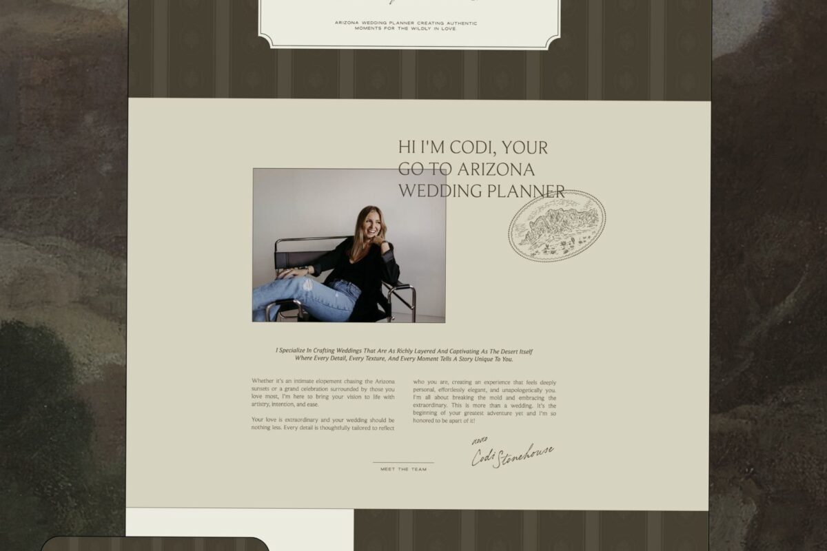 📝 📅 Wedding Planner Branding & Website Design | dream life manifestation