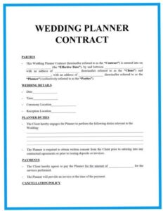 📌 📊 Wedding Planner Contract Template — Downloadable Sample | dream life manifestation