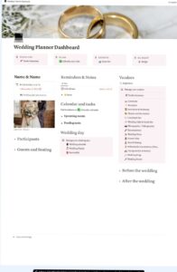 Wedding Planner Dashboard: Your Dream Day Starts Here — 💎 🖌️ pro digital dashboard