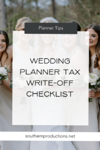 Wedding Planner Tax Write-Off Essentials Checklist — 🌸 🌸 seamless organization hack