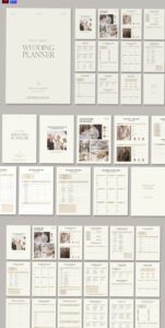 ☁️ ☁️ Wedding Planner Template INDD — Creative Design Asset | romanticize your routine
