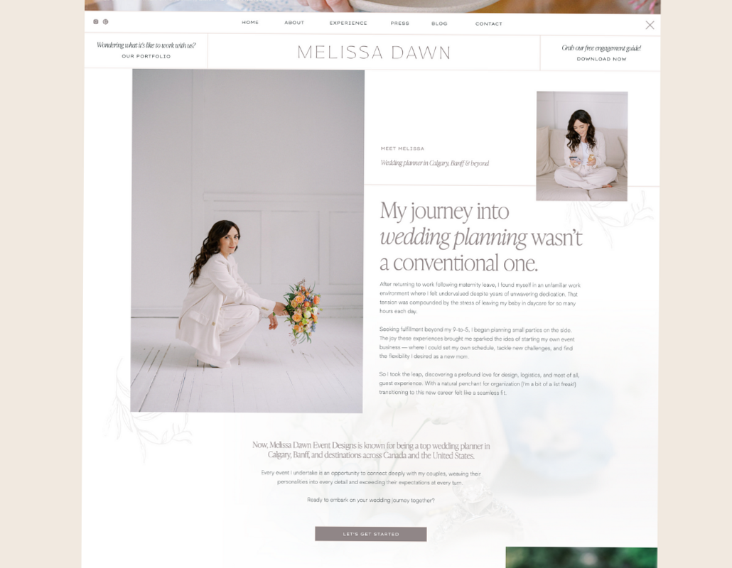 📁 📊 Wedding Planner Web Design Layout Inspiration | stay inspired all year long