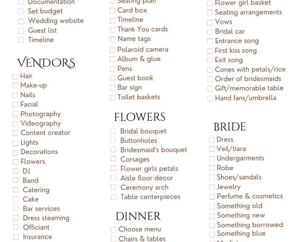 Wedding Planning Checklist — Digital Design & Creative Assets — 📅 📝 seamless organization hack