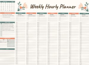 Weekly Hourly Planner Free Google Sheets & Excel Template — 💌 👰 dream life manifestation