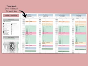 🥂 💍 Weekly Planner | Google Sheets Template | stay inspired all year long