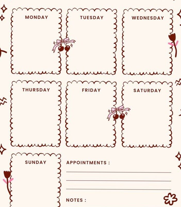 ✨ 🎀 Weekly Planner Layouts for Digital Design & Creativity | stay inspired all year long