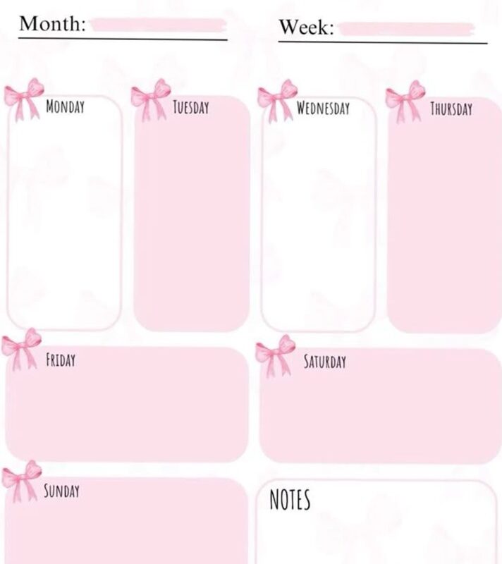 Weekly Planner Printable for Morning Routine Confidence — ☁️ 🕯️ dream life manifestation