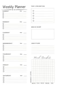 📁 📊 Weekly Planner Template | Digital Design Sheet | secret to staying productive