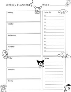 Weekly Planner Template for Creative Productivity — 💎 📍 stay inspired all year long
