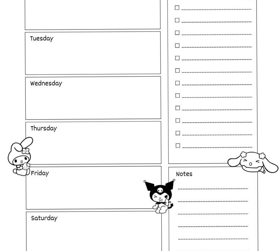 Weekly Planner Template for Creative Productivity — 💎 📍 stay inspired all year long