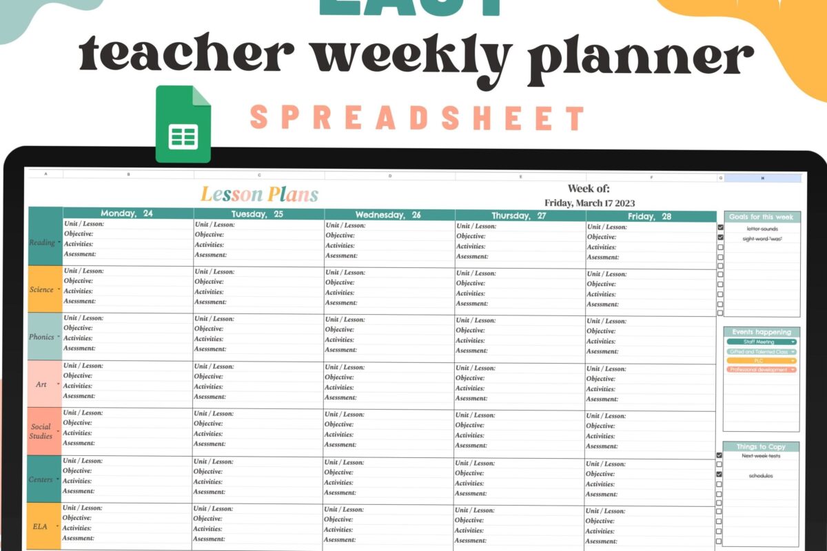 Weekly Teacher & Small Group Lesson Planner for Homeschool & Classroom Organization — 🌸 👰 romanticize your routine