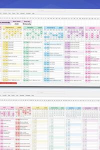 💎 📍 Year at a Glance Excel Calendar Template 2026 | romanticize your routine