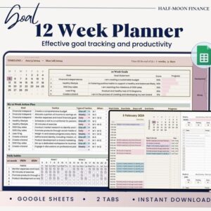 🌿 ✨ 12 Week Goal Planner | Quarterly Planner & Goal Group Boards | stay inspired all year long