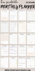 💍 👰 15 Free Monthly Planner Templates for Creative Organization | romanticize your routine
