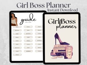 🎨 💎 2024 Girl Boss Planner — Hyperlinked Digital GoodNotes Planner | secret to staying productive