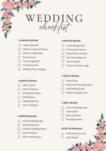 📝 📅 2024 Wedding Planner Checklist Printable | no-stress tracker