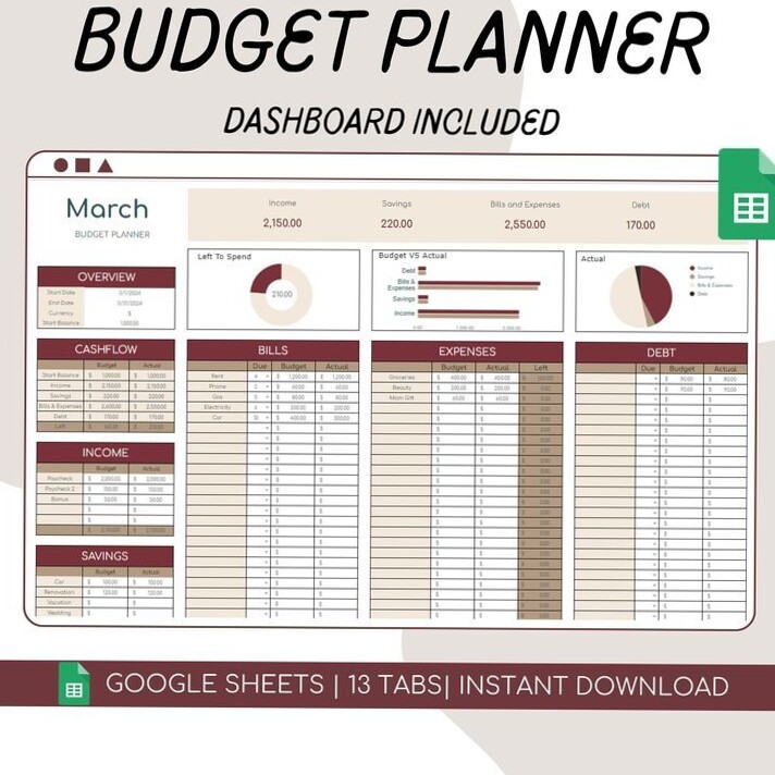 2025 Google Sheets Budget Templates for Designers — 🕯️ ☁️ secret to staying productive